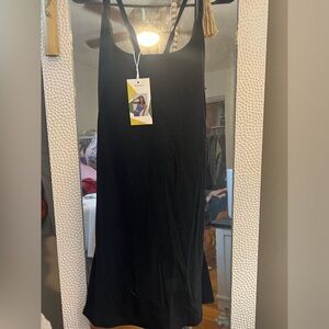 Halara plush active dress in midnight adventure (black)